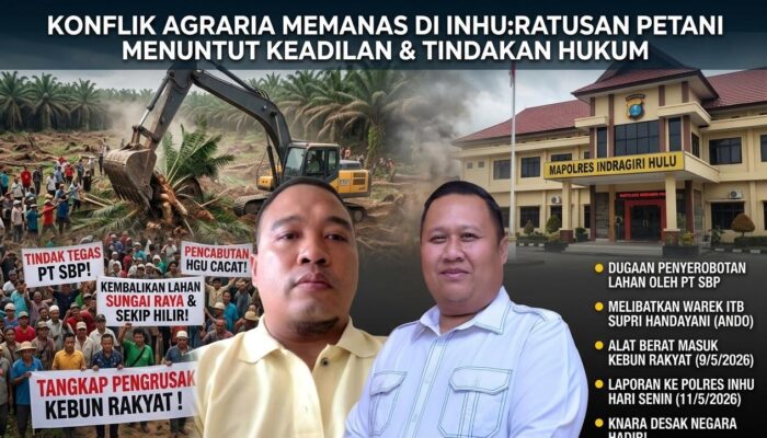 Ratusan Petani Sungai Raya Bersiap Laporkan Dugaan Pengrusakan Kebun ke Polres Inhu