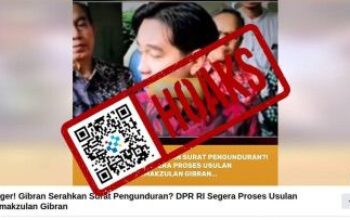 [HOAKS] Klaim Wapres Gibran Serahkan Surat Pengunduran Diri ke DPR RI