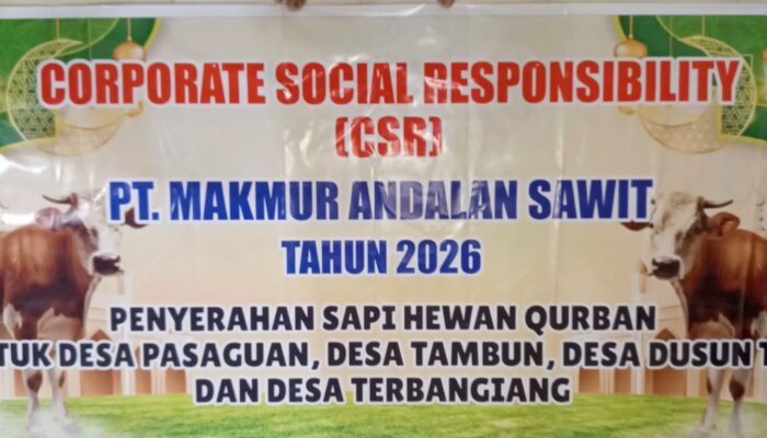 Menyambut Hari Raya Idul Adha 1447 H – 2026 M PMKS Makmur Andalan Sawit Salurkan Hewan Kurban ke 4 Desa