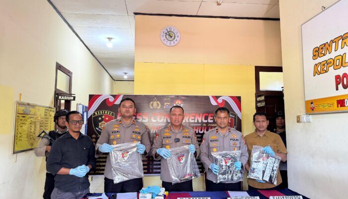Polres Inhu Bongkar Pencurian 64 Sepeda Motor, Kapolres Gelar Konferensi Pers