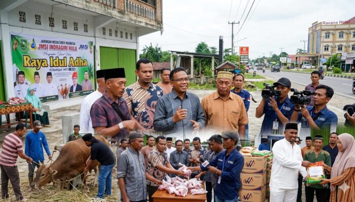 Dikantor JMSI, Agrinas dan Pemda Inhu Gelar Penyembelihan Hewan Kurban Idul Adha 1447 H