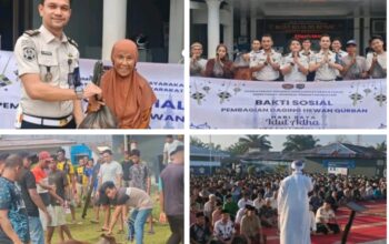 Rutan Rengat Gelar Sholat Idul Adha dan Penyembelihan Qurban Bersama Warga Binaan