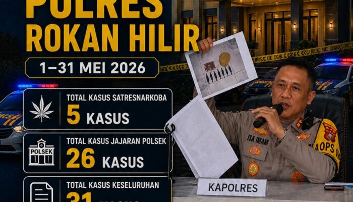 Gempur Narkoba, Polres Rokan Hilir Ungkap 31 Kasus & Tangkap 47 Tersangka Sepanjang Mei 2026