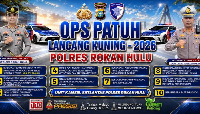 Optimalkan Electronic Traffic Law Enforcement ETLE, Polres Rokan Hulu Gencar Edukasi di Operasi Patuh Lancang Kuning 2026