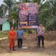 Cegah Karhutla, Polsek Bangko Pusako Pasang Spanduk Imbauan Kapolres Rohil di Pematang Damar