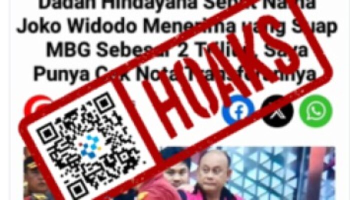 Viral Tuduhan Jokowi Terima Suap MBG, Divhumas Polri: Itu Hoaks