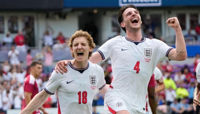 Inggris Gasak Kosta Rika 3-0 di Laga Uji Coba Piala Dunia 2026, Declan Rice Cetak Gol
