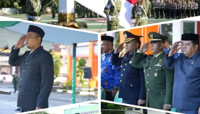 Bupati Inhu Pimpin Upacara Hari Lahir Pancasila dan HPS 2026, Petugas Upacara Full Prajurit TNI