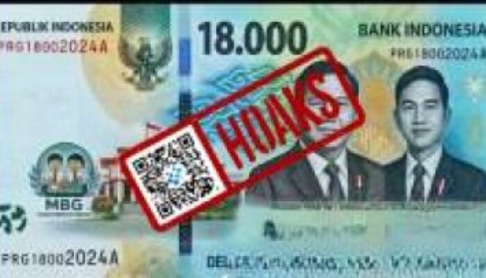 [HOAKS] Viral Uang Rp18.000 Gambar Prabowo & Gibran Beredar, Ini Faktanya