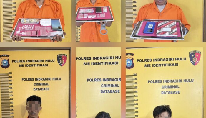 Belum Sepekan Dilantik, Kasat Narkoba yang Baru Langsung Tancap Gas, Anak Ratu Narkoba Inhu Dkk Diciduk