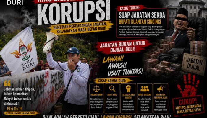Ketum KAMMI Duri: Dugaan Suap Sekda Kuansing Alarm Keras, Saatnya Reformasi Birokrasi