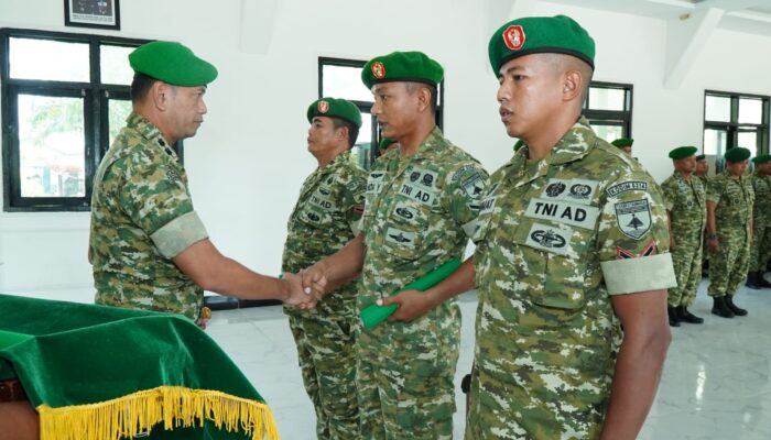 Kodim 0314/Inhil Gelar Korps Raport Pelepasan 3 Personel Pindah Satuan