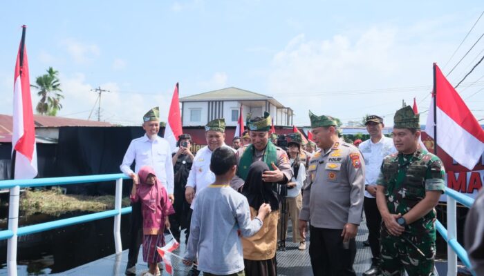 Kapolri Resmikan 80 Jembatan Merah Putih Presisi di Riau, Total 110 Unit Selesai Dibangun