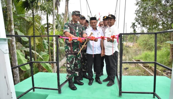 Danrem 031/WB Tinjau Jembatan Perintis Garuda, Wujud Dukungan Terhadap Pembangunan Infrastruktur di Kabupaten Inhil