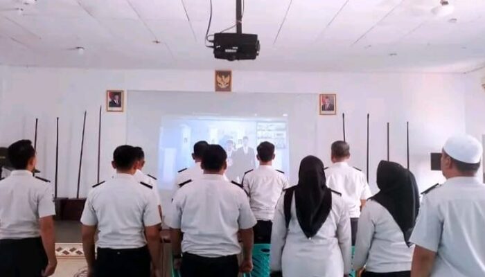 Rutan Rengat Ikuti Zoom Pelantikan Irjen Kemenkum dan Pemasyarakatan, Komitmen Dukung Tata Kelola Profesional