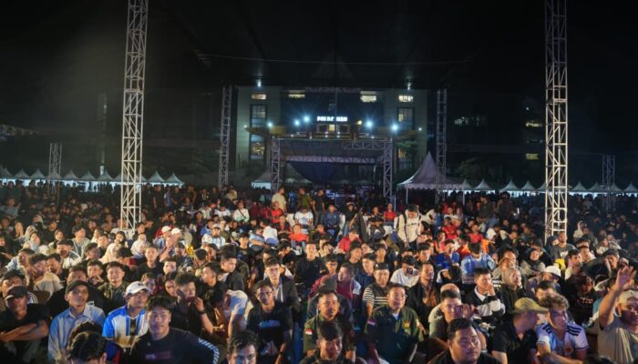 Nobar Final Piala Dunia 2026 di Mapolda Riau Meriah, Hiburan, Stand Up Comedy hingga Doorprize Warnai Acara