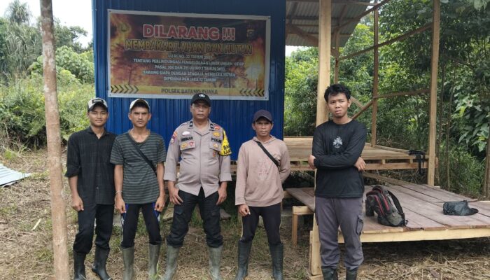 Polsek Batang Tuaka Gencar Sosialisasi Larangan Bakar Hutan dan Lahan di Sungai Junjangan