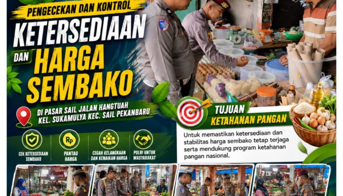 Polsek Limapuluh Pastikan Stok dan Harga Sembako Tetap Stabil, Dukung Ketahanan Pangan Nasional di Akhir Pekan