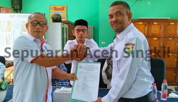 Sertijab Kepala SMK N 1 Gunung Meriah, Aziz Muslim Solin Resmi Jabat