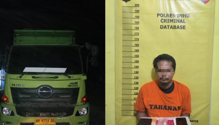 Polsek Kelayang Bekuk Pemilik Sabu di Dalam Mobil Tronton di Perkebunan