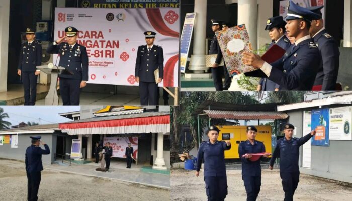 Khikmat, Rutan Kelas IIB Rengat Gelar Upacara HUT ke-81 RI, Teguhkan Semangat Pengabdian