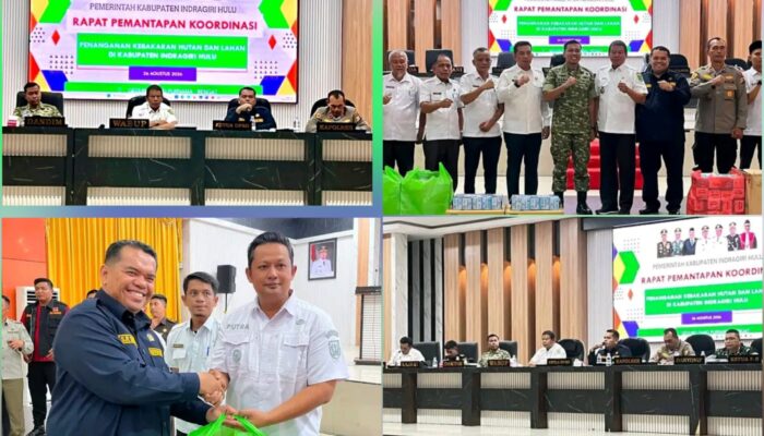 Ketua DPRD Inhu Sabtu P. Sinurat Bersama Forkopimda Gelar Rakor Penanganan Karhutla di Gedung Dang Purnama