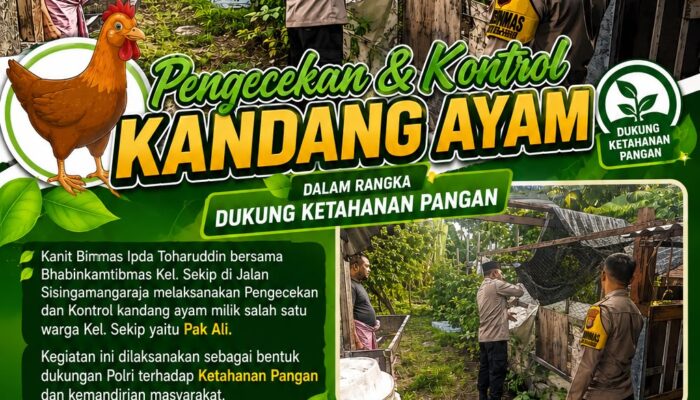 Polsek Limapuluh Monitoring Kandang Ayam Warga, Perkuat Ketahanan Pangan dan Kemitraan dengan Masyarakat