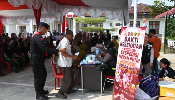 Malaria Mengancam Pesisir Sinaboi, Polda Riau Gelar Pelayanan Kesehatan Gratis