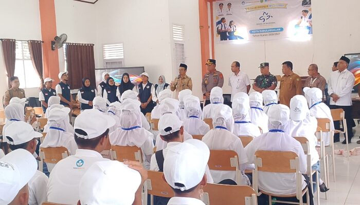 Angkatan Pertama SNT 1 Subulussalam Gelar Upacara Perdana MPLS, Terhubung Langsung dengan Menteri Pendidikan Lewat Zoom