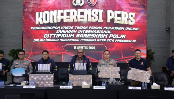 Bongkar Jaringan Judi Online Internasional, Bareskrim Polri : Transaksi Rp890 Miliar
