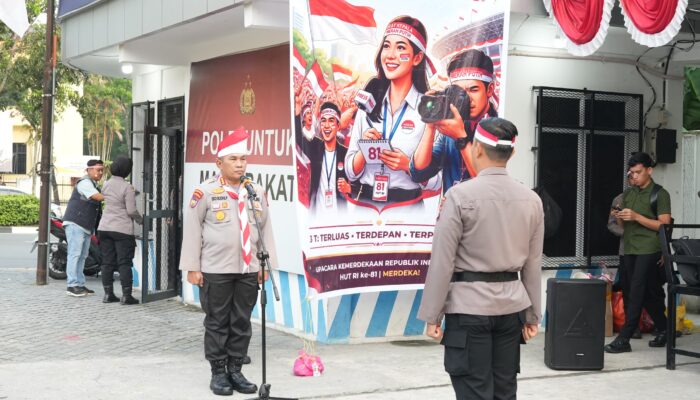 HUT RI ke-81, Ditbinmas dan Bid Humas Polda Riau Bersama Insan Pers Satukan Semangat Merah Putih