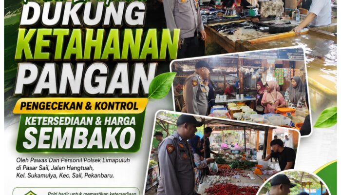 Polresta Pekanbaru Pastikan Ketersediaan Sembako dan Stabilitas Harga di Pasar Sail