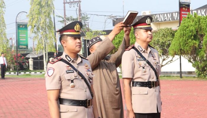 Kapolres Rohil Pimpin Sertijab, AKP Fikri Kurniawan Resmi Jabat Kasat Lantas Baru