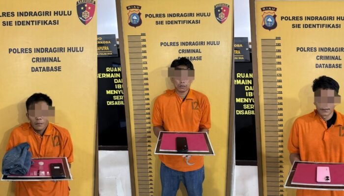 Satres Narkoba Polres Inhu Bongkar Rantai Peredaran Sabu, Tiga Orang Diciduk Beruntun