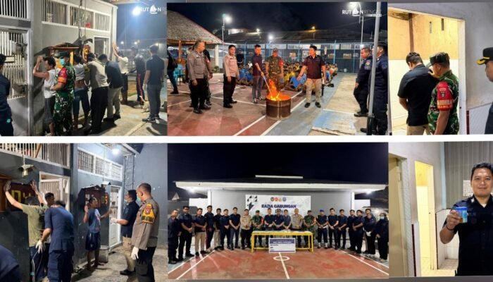 Perkuat Keamanan dan Cegah Gangguan Kamtib, Rutan Rengat Gelar Razia Gabungan Bersama TNI-Polri, Tes Urine Semua Negatif