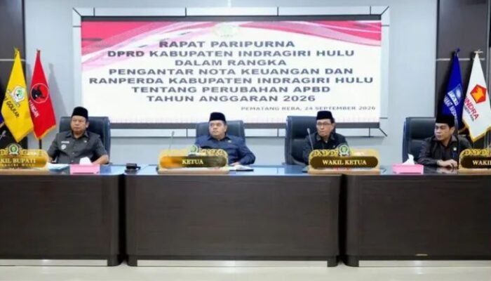 Ketua DPRD Inhu Sabtu P. Sinurat Pimpin Paripurna Perubahan APBD 2026, Pendapatan Naik Rp56,9 Miliar untuk Karhutla dan DAK