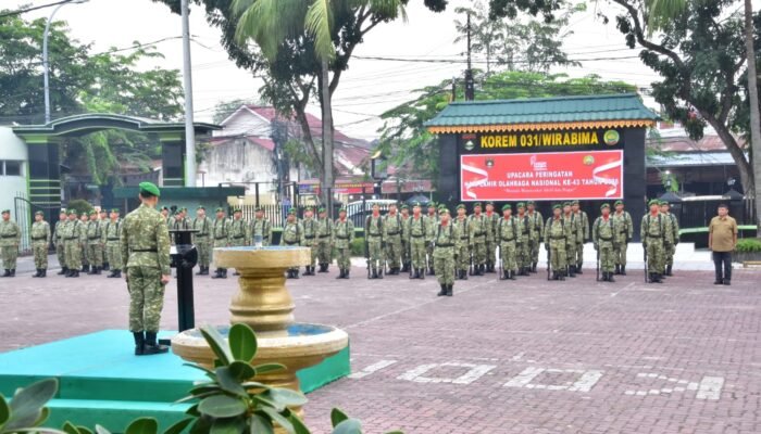 Peringatan Haornas ke-43, Korem 031/WB Teguhkan Komitmen Membangun Generasi Sehat dan Berkarakter