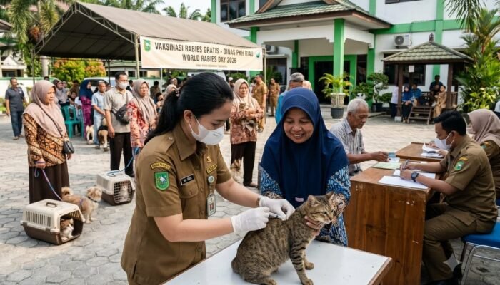 Catat Tanggalnya! Jadwal Vaksinasi Rabies Gratis Dinas PKH Riau di Jalan Patimura Pekanbaru