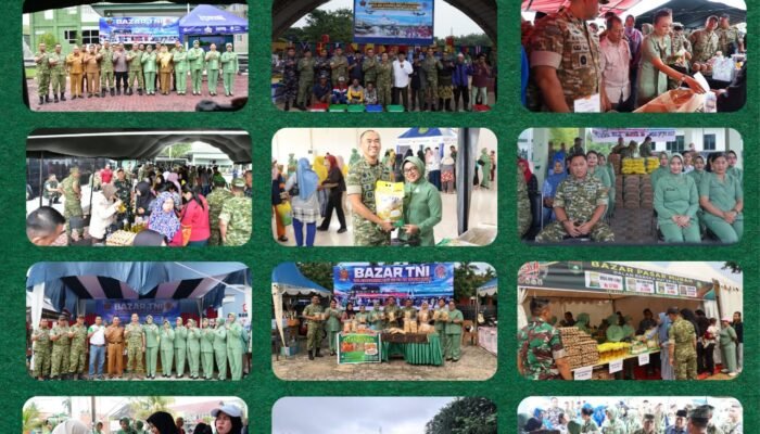 Semarak HUT ke-81 TNI, Korem 031/WB Gelar Bazar Murah Serentak di 8 Kodim Jajaran