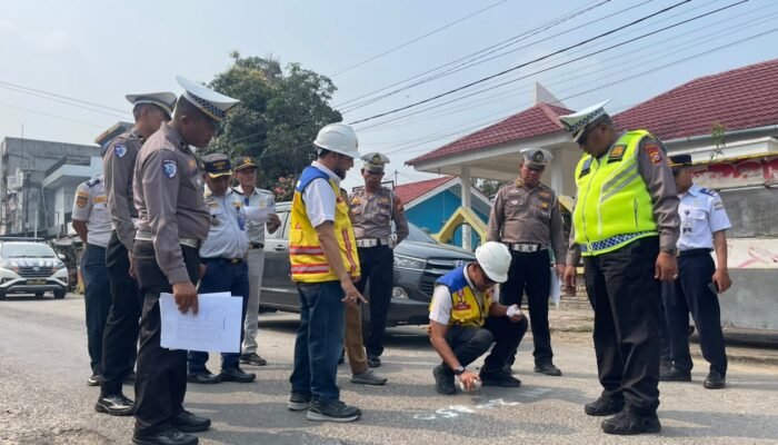 Ditlantas Polda Riau Survei Uji Kelayakan Jalan SMA Sultan Rengat Inhu 2,8 Km, Temukan Marka Pudar dan ZoSS Perlu Diperbarui
