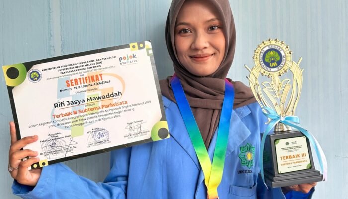 Angkat Potensi dan Tantangan Pariwisata Riau, Mahasiswi UIN Suska Raih Juara 3 Nasional