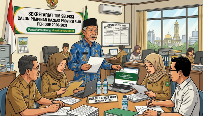Hasil Seleksi Calon Pimpinan Baznas Riau Diumumkan, 10 Nama Diserahkan ke Gubernur