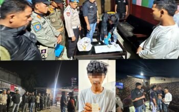 Razia THM Operasi Sarang Narkoba Polres Inhu, 1 Pengunjung Cafe Natural Pematang Reba Positif Metamfetamin Sabu Diamankan