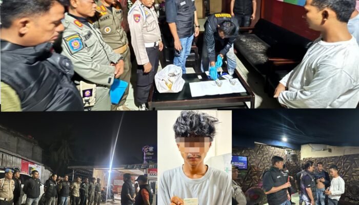 Razia THM Operasi Sarang Narkoba Polres Inhu, 1 Pengunjung Cafe Natural Pematang Reba Positif Metamfetamin Sabu Diamankan