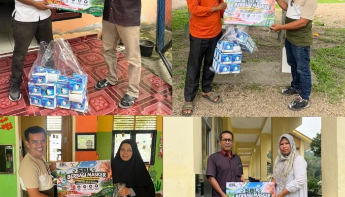 PEDULI KABUT ASAP! PT SBL Salurkan 39.350 Masker ke 20 Titik di Sentajo Raya Kuansing dan Sasar Masyarakat dan Dunia Pendidikan di Teratak Air Hitam