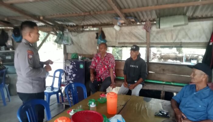 Cegah Karhutla! Polsek Tanah Putih Tanjung Melawan Turun Langsung Himbau Warga Labuhan Papan – Jangan Bakar Lahan!