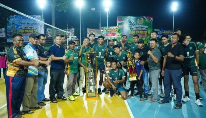 Final Dramatis di Makodim 0314 Inhil: Andri Pangestu Juarai Semi Open Turnamen Voli Putra Dandim Cup VIII HUT ke-81 TNI 2026 Tumbangkan Asyfa
