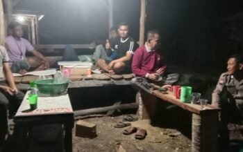 Polres Rohil Pantau Pos Satkamling Jaga Harkamtibmas Malam