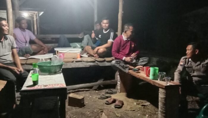 Polres Rohil Pantau Pos Satkamling Jaga Harkamtibmas Malam