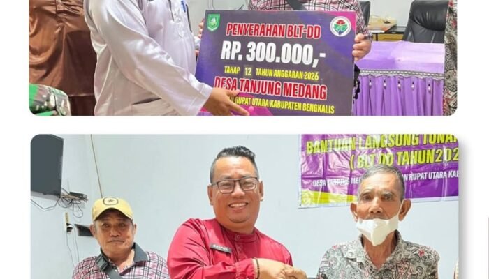 Pemdes Tanjung Medang Salurkan BLT-DD Tahap IV ke 6 KPM